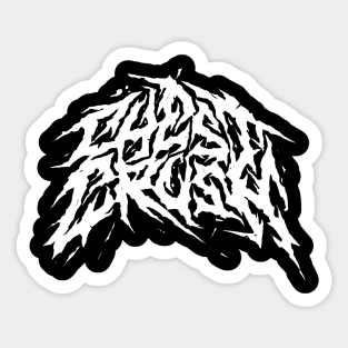 CHESTCRUSH - White Logo Sticker